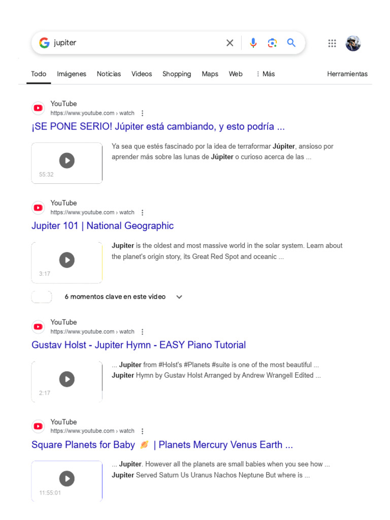 Jupiter - Buscar Con Google 19 | PDF | Júpiter | Youtube