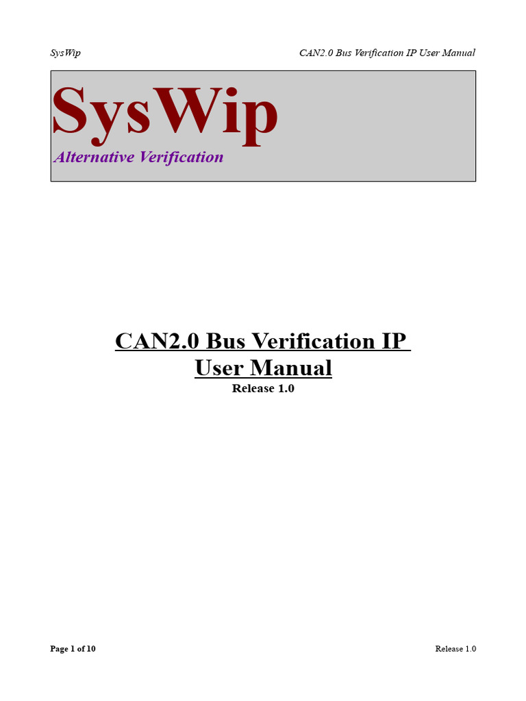 Can Vip User Manual | PDF | Queue (Abstract Data Type) | Computing