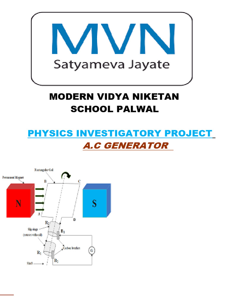 Ac Generator Jivitesh MVN | PDF