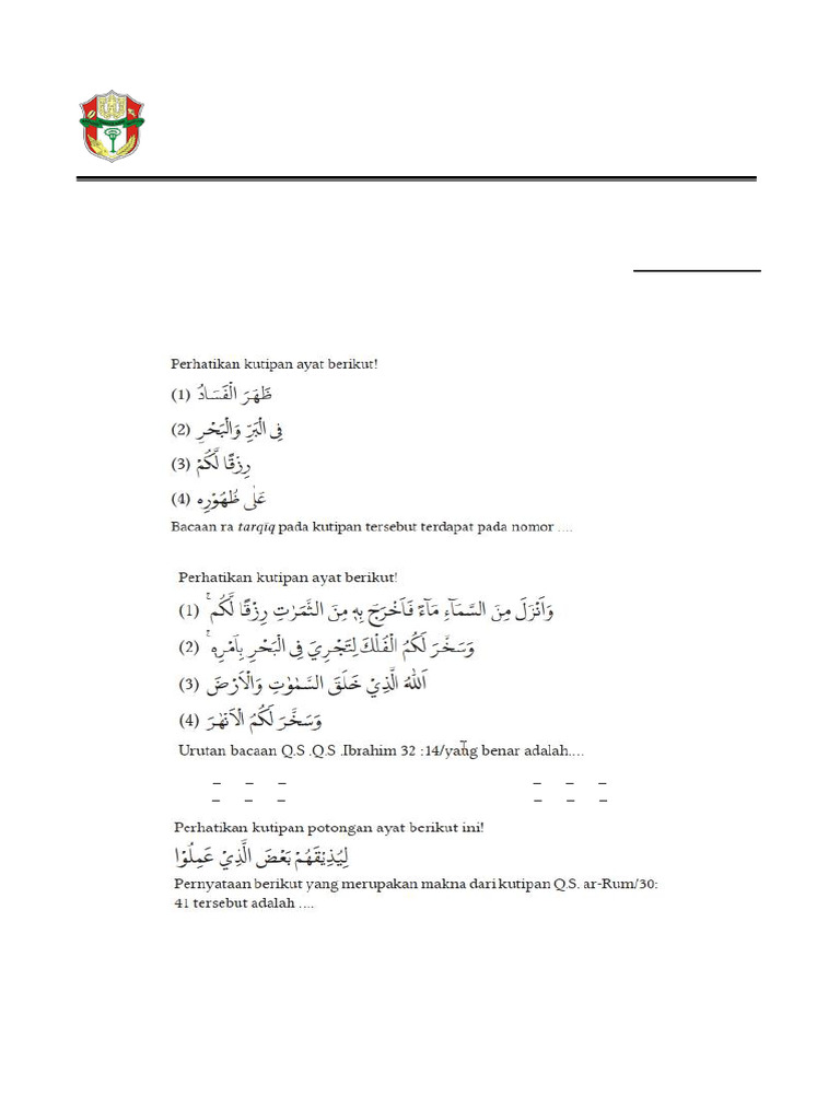 Sas 1 Pai Kelas 8 Kumer 2024 2025 | PDF