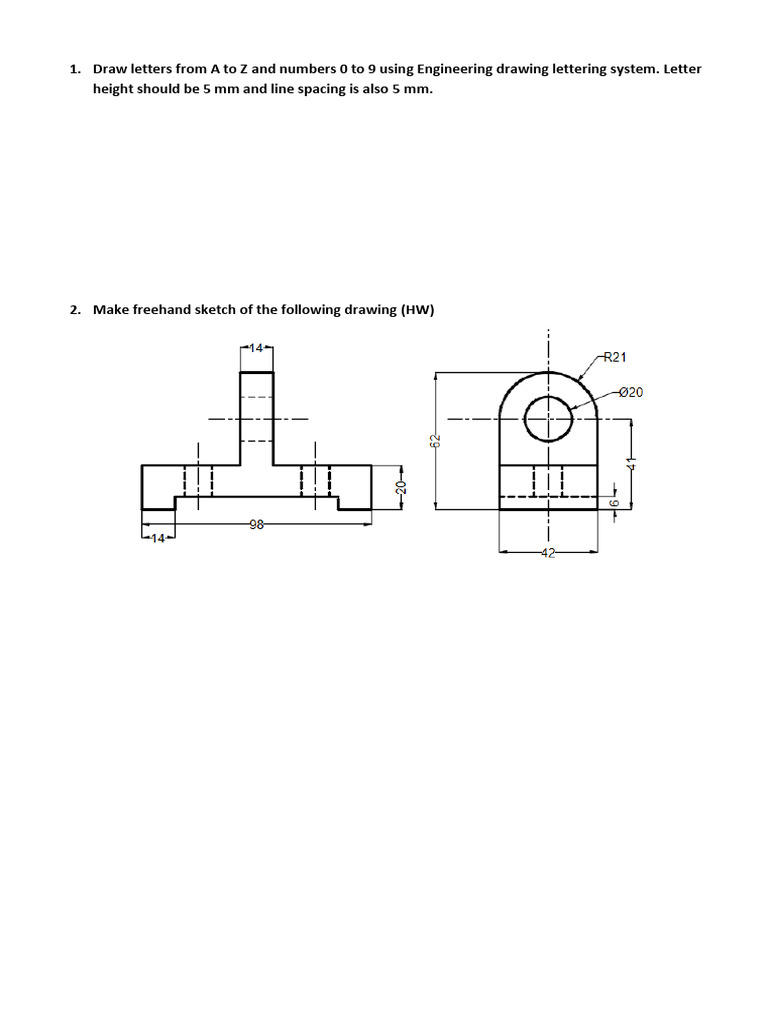 Lettering And Sketching Exercise Pdf