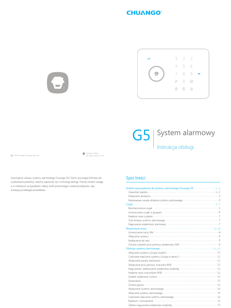System Alarmowy: Instrukcja Obs | PDF