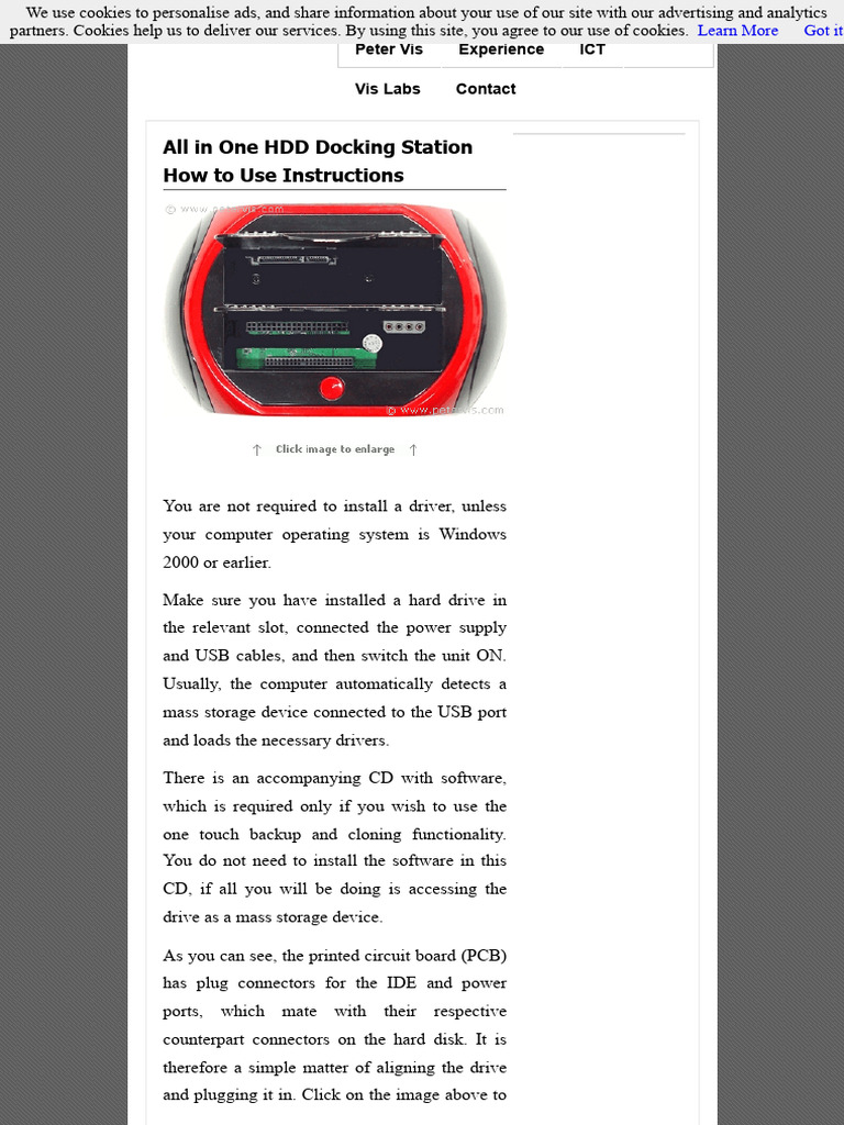 All in One HDD Docking Station How To Use Instructions | PDF ...