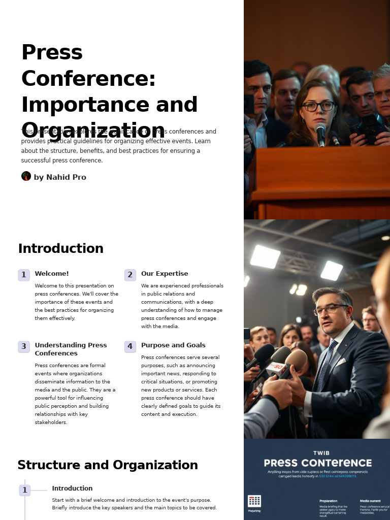 Importance and Organization of Press Conferences | PDF | Information ...