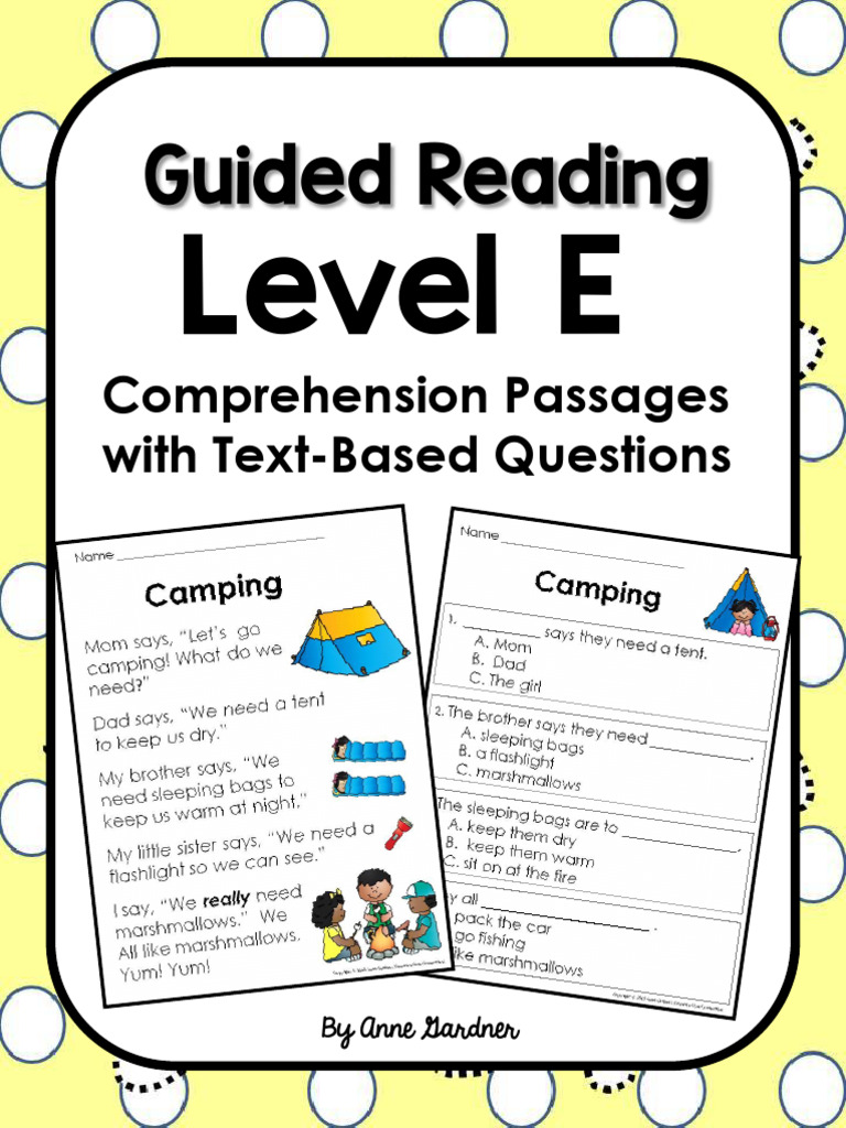 Guided Reading Level e | PDF | Moose | Reading Comprehension
