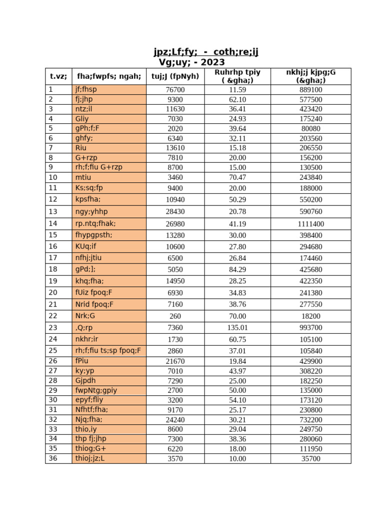 2023 Financial Data Analysis | PDF