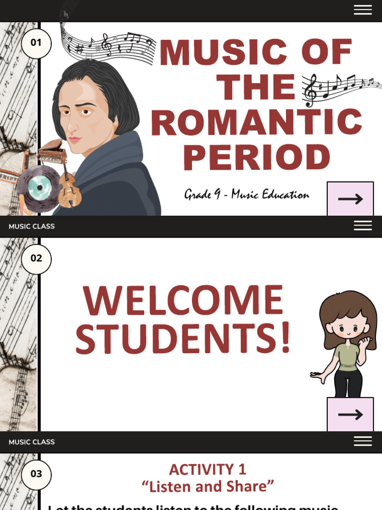Romantic Period - Music - Q3 | PDF | Frédéric Chopin | Franz Liszt