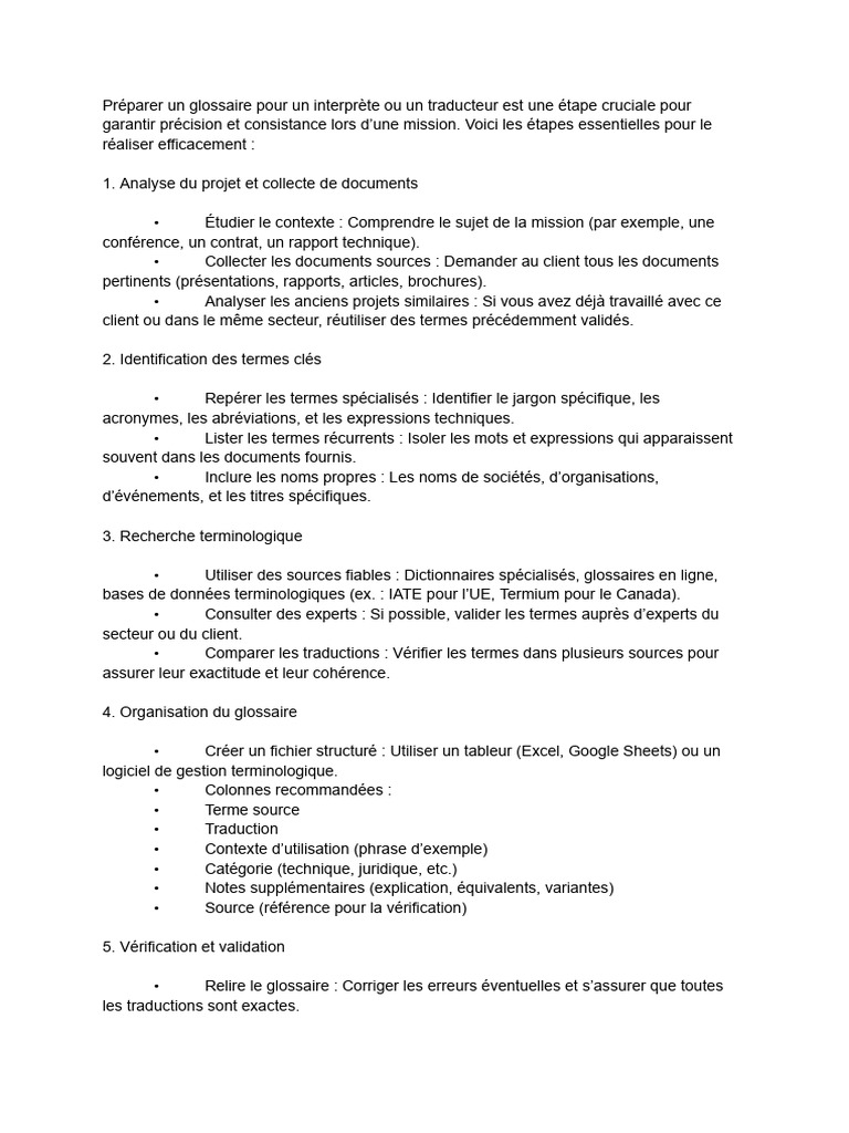 Créer un glossaire pour traducteurs | PDF | Informatique