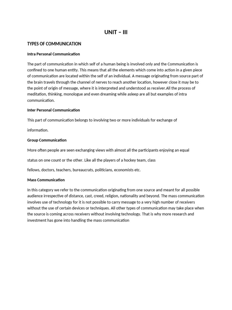 Understanding Communication Types | PDF