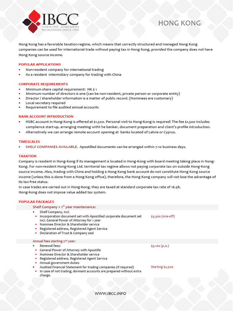 Hong Kong En Pdf Hong Kong Taxes