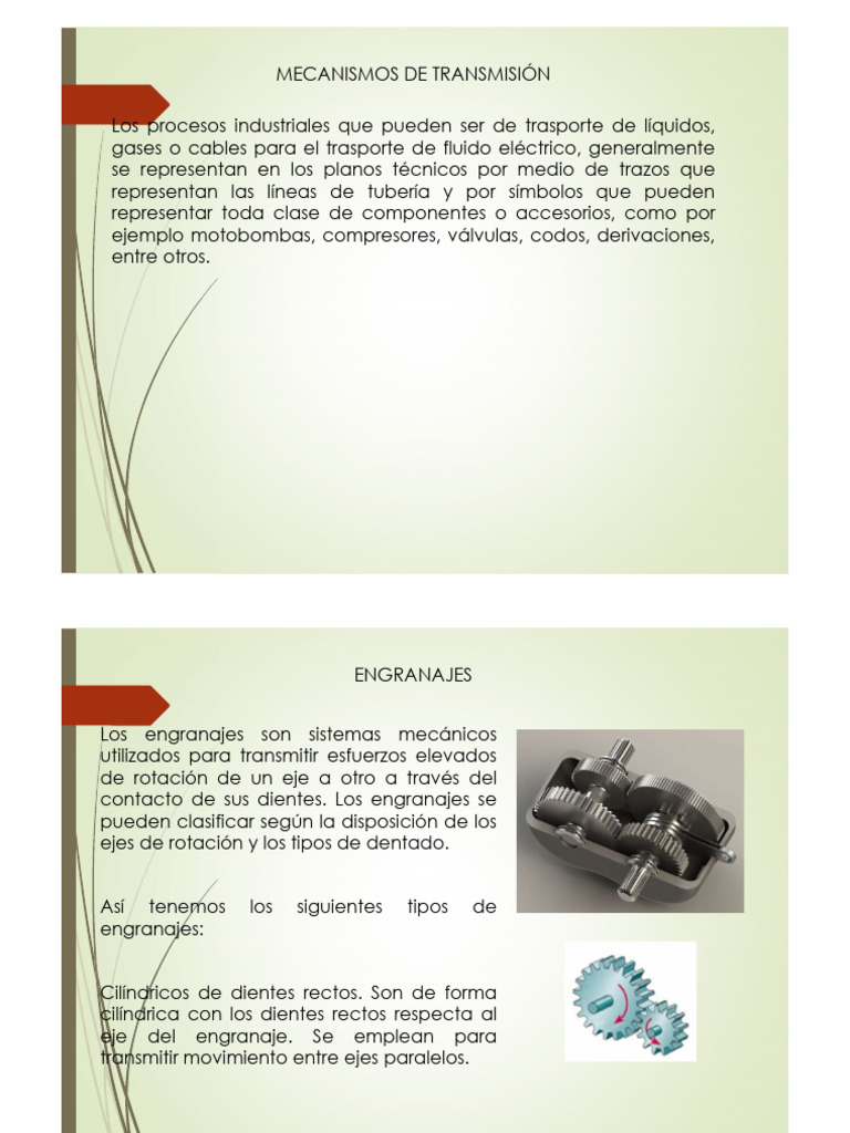 Tipos y Partes de Engranajes Mecánicos | PDF | Engranaje | Eje