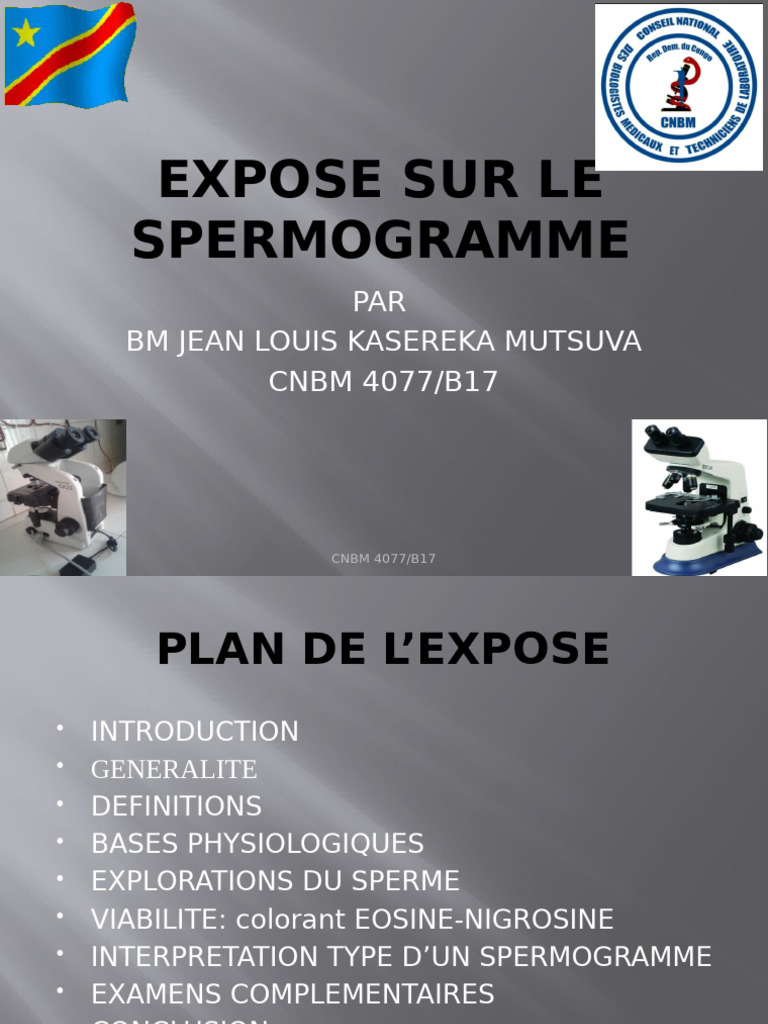 Interprétation du Spermogramme | PDF | Sperme | la reproduction
