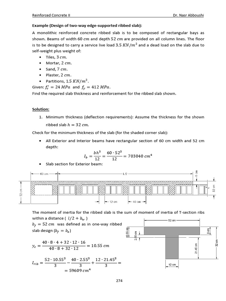 Ribbed Slab Design and Analysis Guide | PDF | Beam (Structure) | Concrete