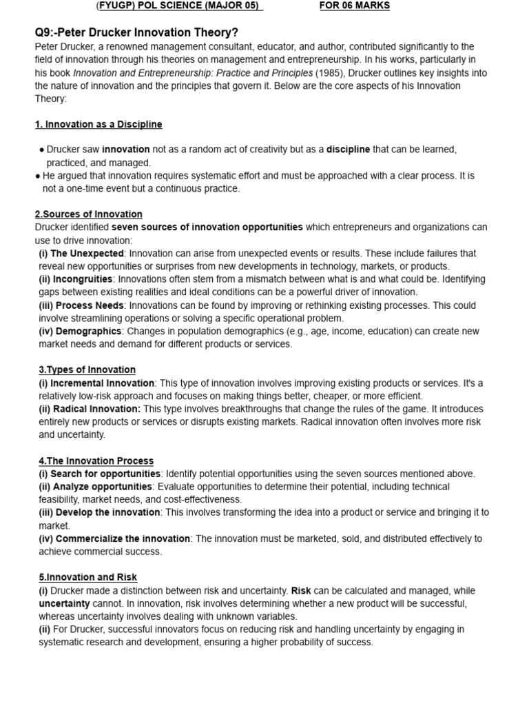 DRUCKER PETER THE DISCIPLINE OF INNOVATION CHAPTER IN ON INNOVATION HARVARD BUSINESS REVIEW 2013 visual data 3