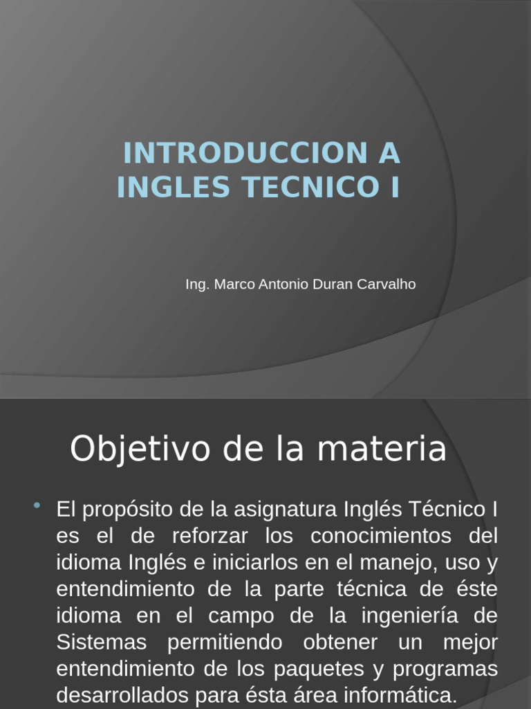 Tema 1 Ingles | PDF | Idioma en Inglés | Informática