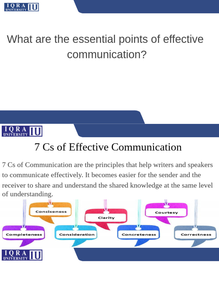 7 Cs of Communication | PDF | Communication | Discrimination
