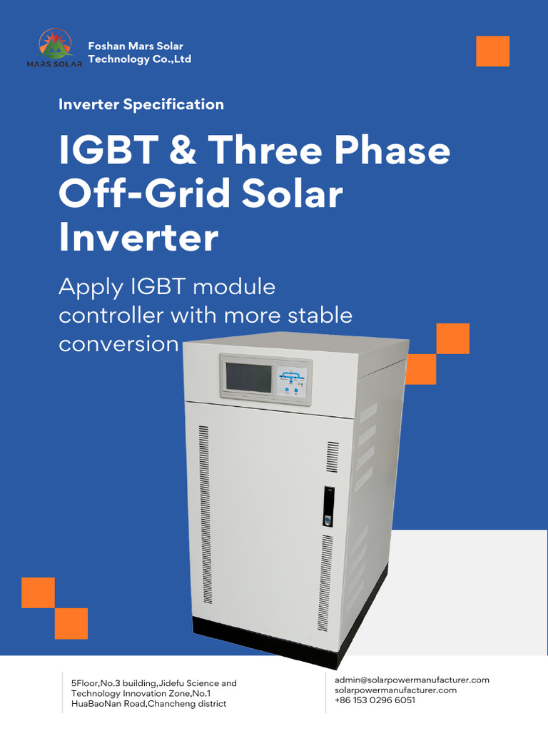 Mars Three Phase Inverter Datasheet | PDF | Power Inverter | Solar Power