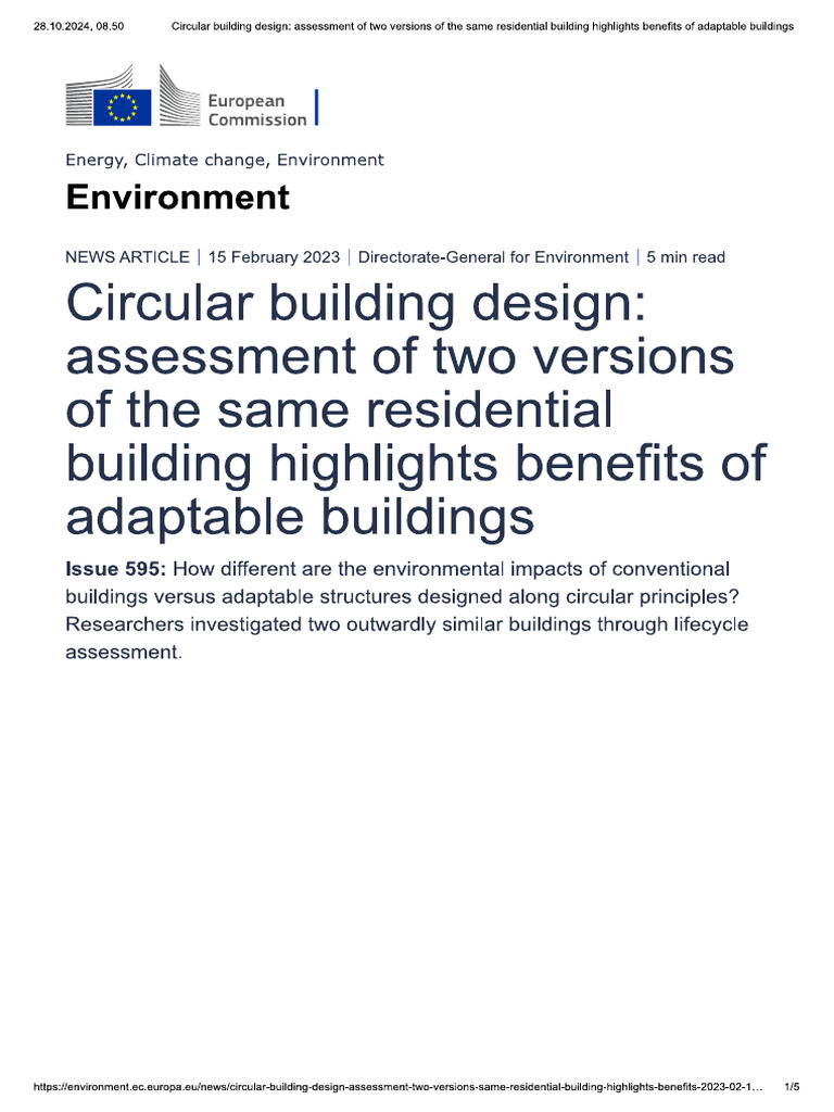 Circular Building Design - Assessment Of... Lights Benefits of ...