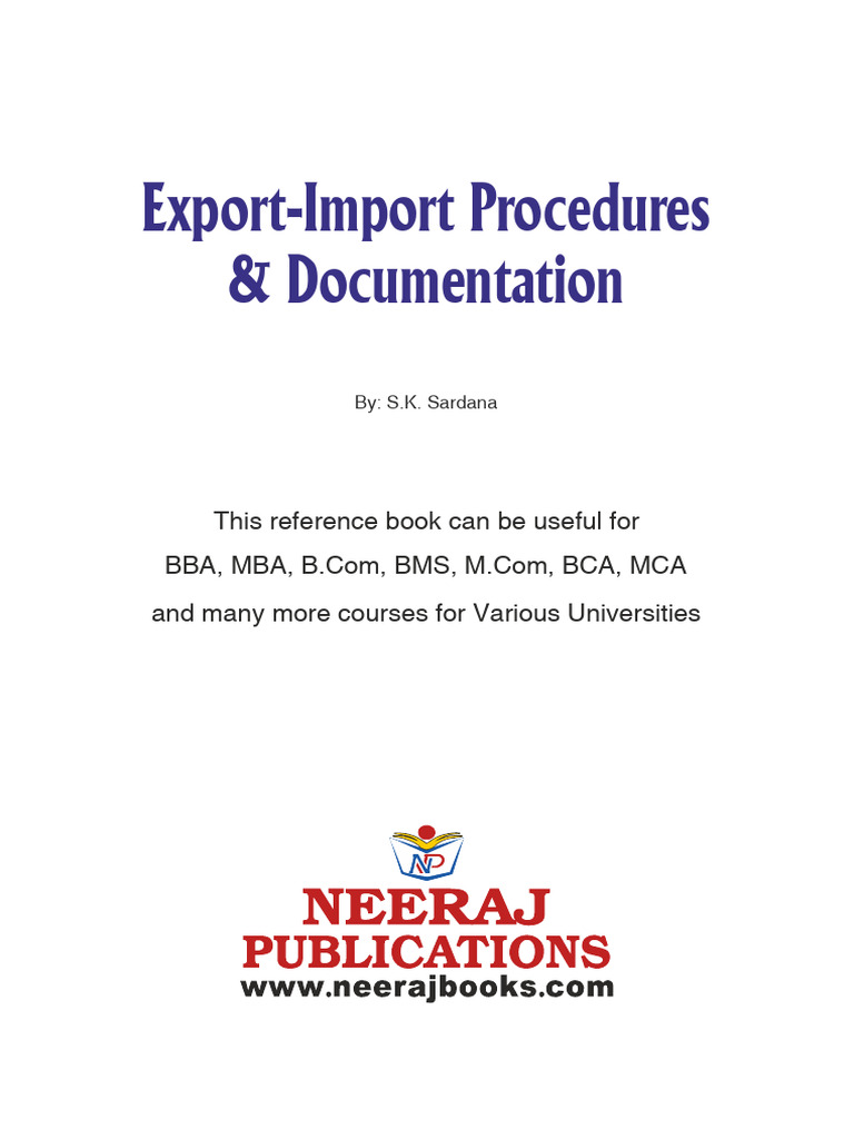 Picture Idea: Export Import Procedures Guide Pdf Customs