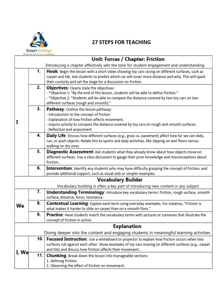 Teaching Friction: 27 Engaging Steps | PDF | Friction | Behavior ...