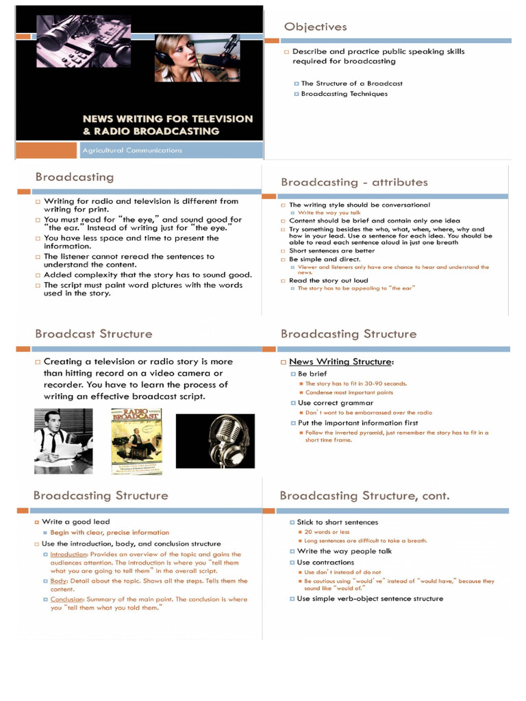 News Writing For Television and Radio Broadcasting | PDF