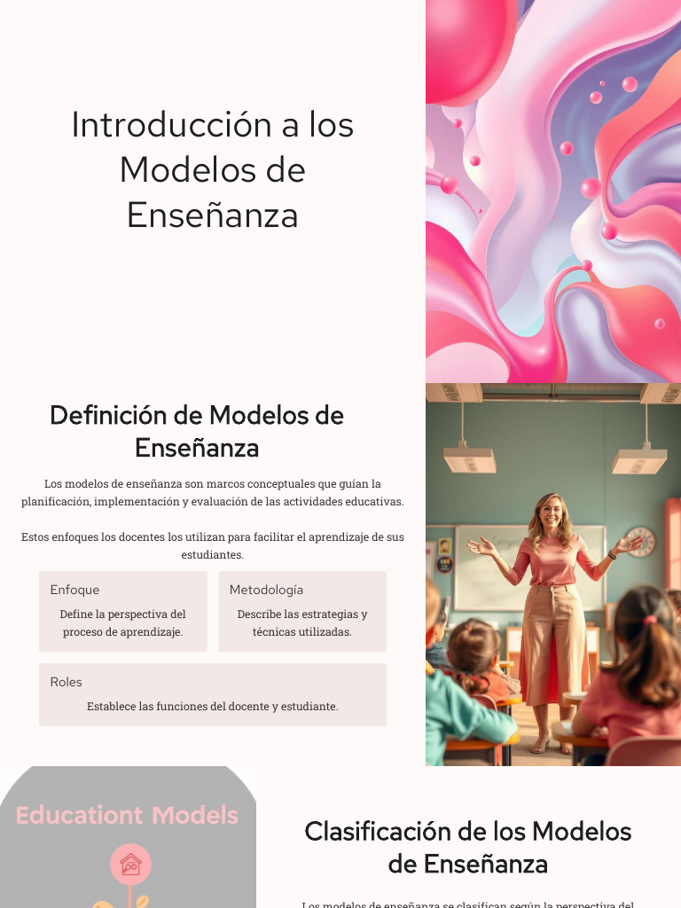 Modelos de Enseñanza: Tipos y Métodos | PDF | Enseñando | Plan de estudios