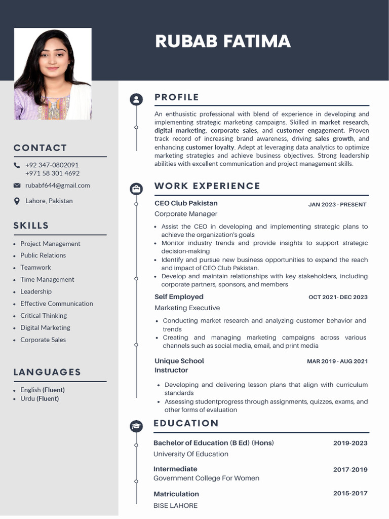 Professional Profile: Project Manager & Marketer | PDF | Marketing ...