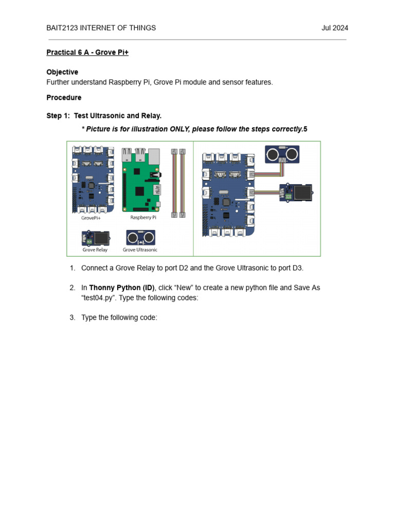 Practical 6A - Grove Pi+ | PDF