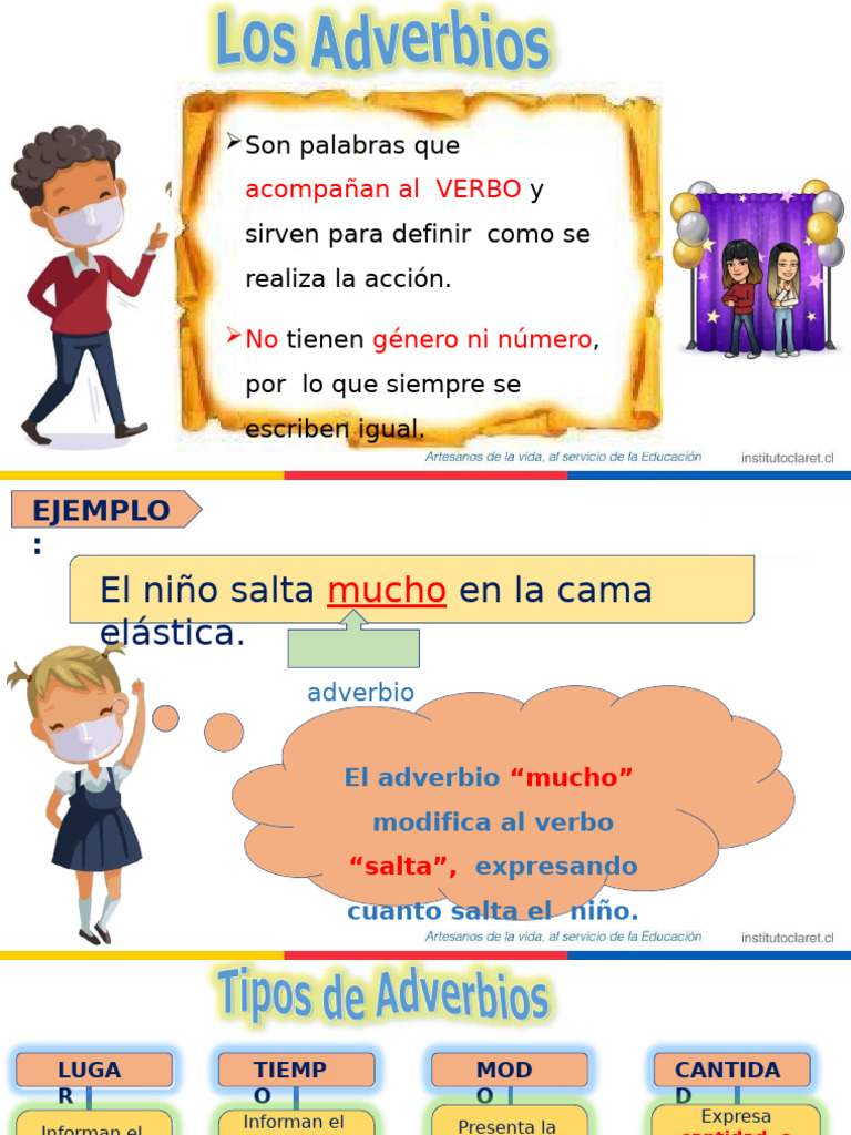 Adverbios para Cuarto de Primaria | PDF | Adverbio