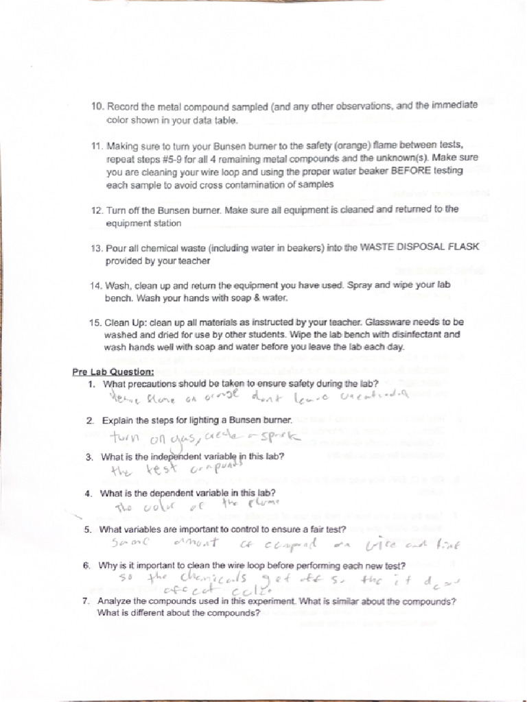 6 - 3 Flame Test Lab | PDF