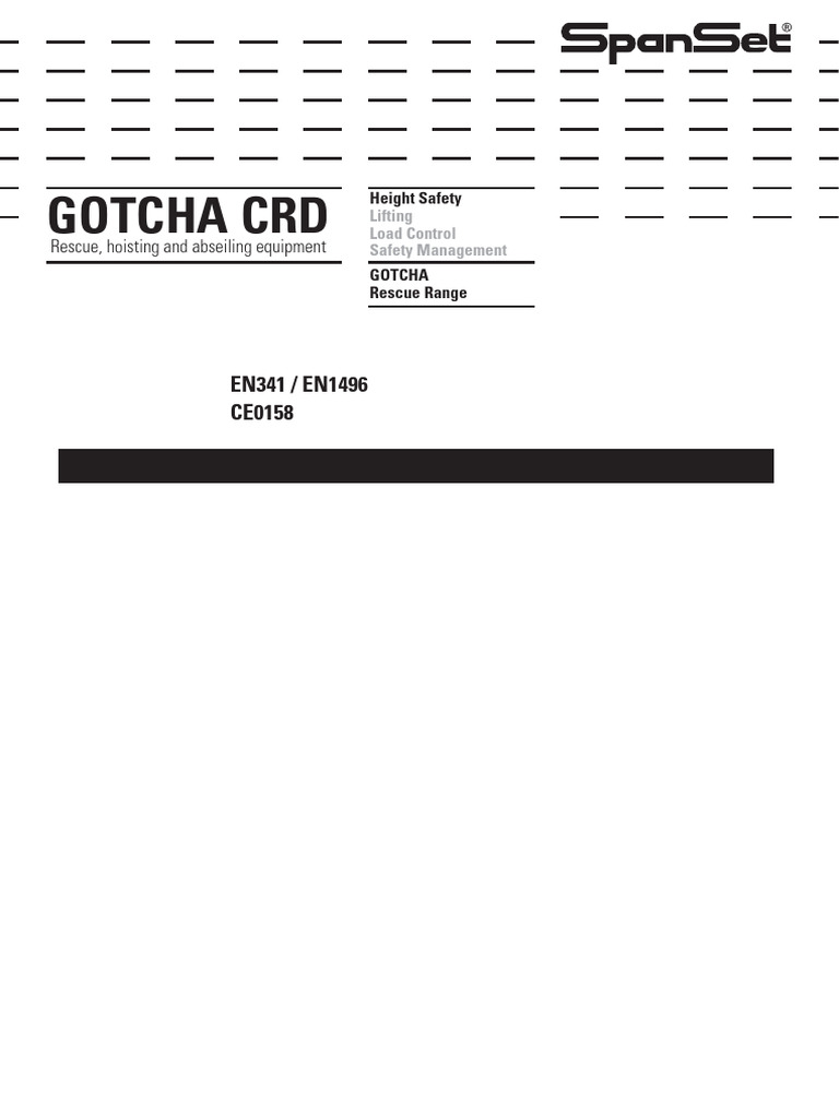 Gotcha CRD Abseiling Device Overview | PDF | Rope | Wear