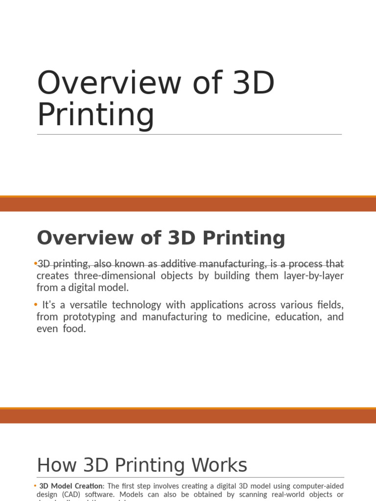 3D Printing | PDF | 3 D Printing | Secondary Sector Of The Economy