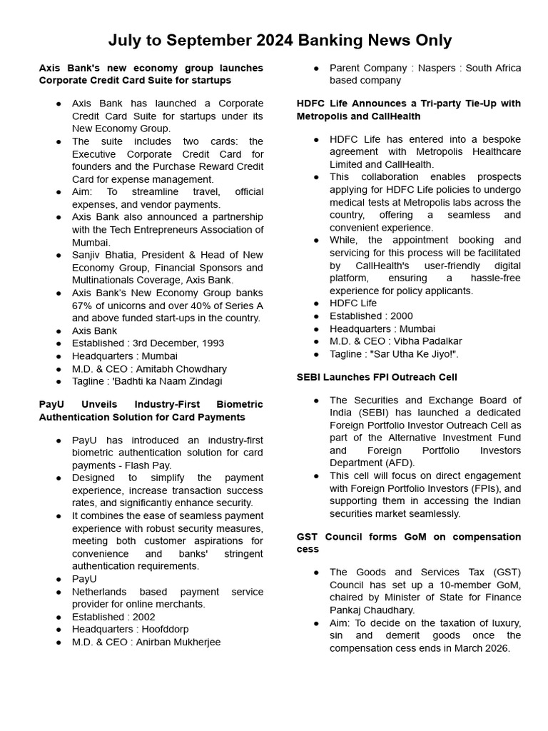 Q3 2024 Banking Sector Updates | PDF | Securities (Finance) | Banks