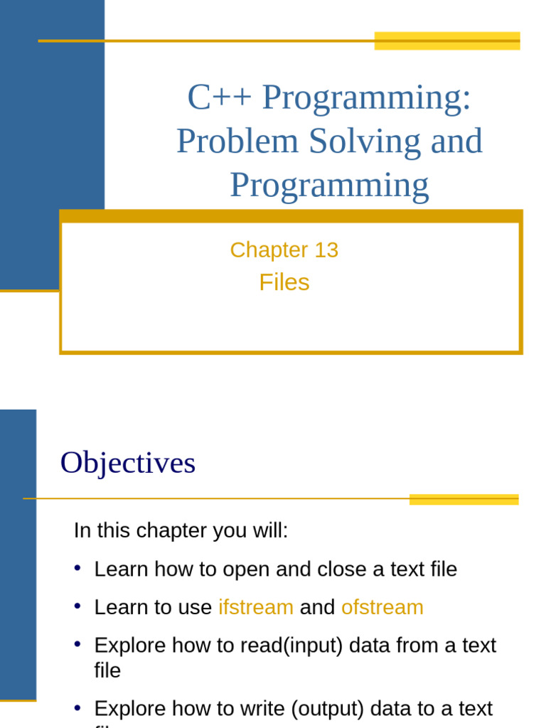 Chap13 - Files | PDF | Computer File | Input/Output