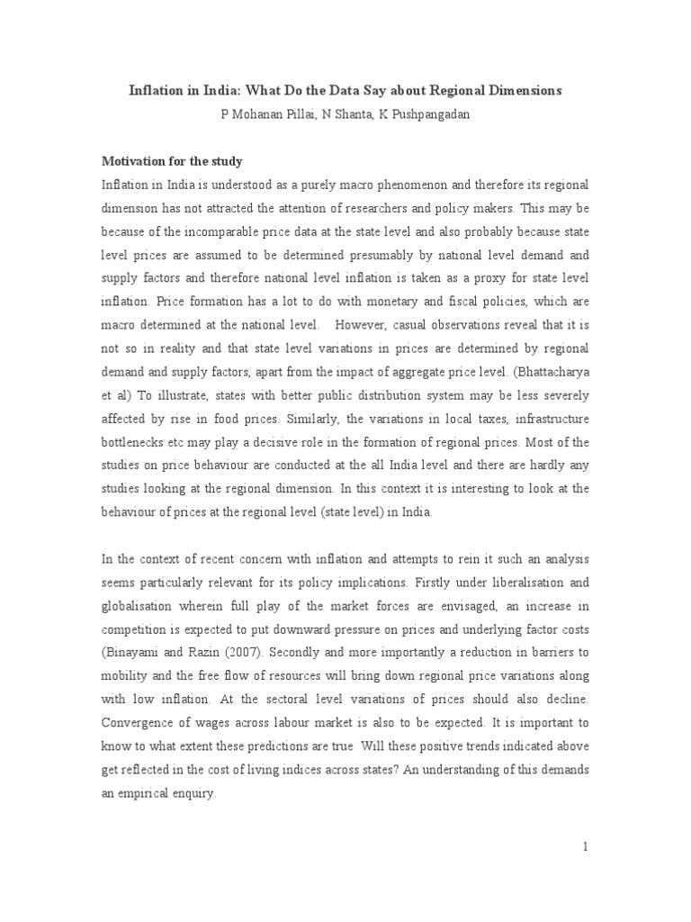 Inflation in India | PDF
