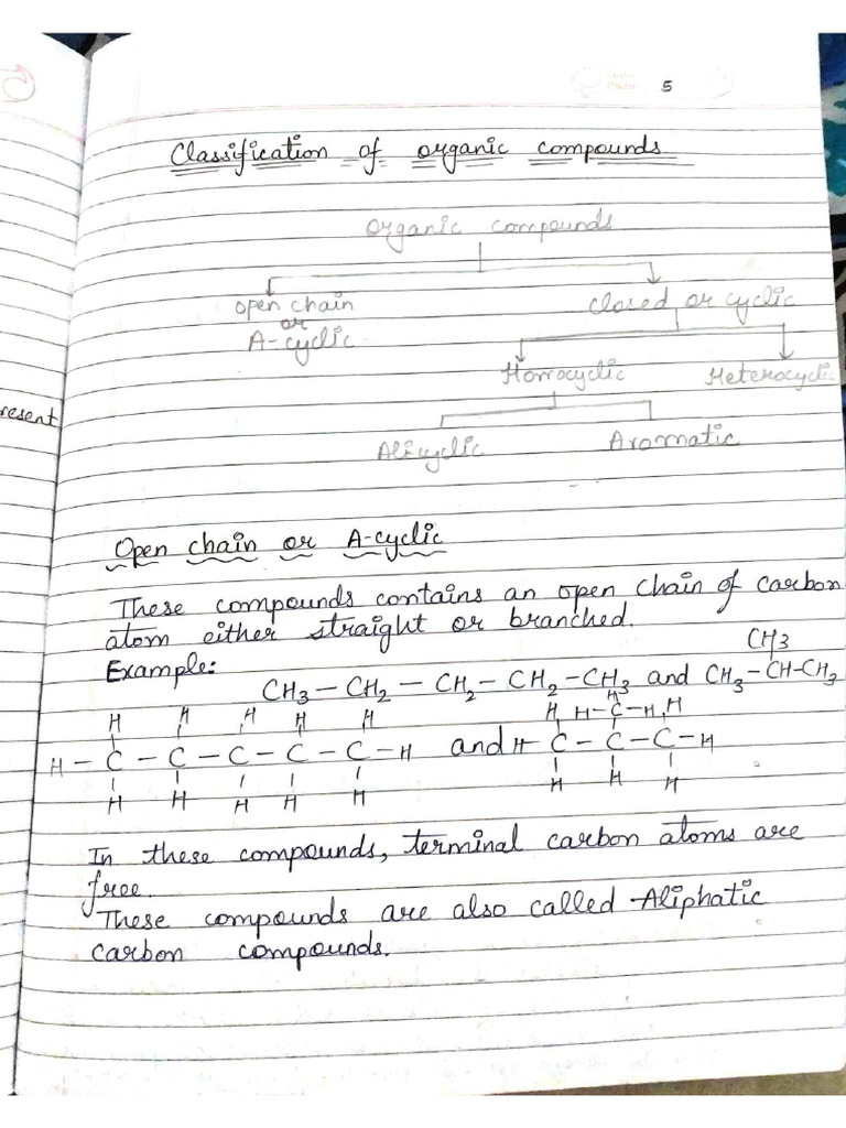 DESCRIBE THE CLASSIFICATION OF ORGANIC COMPOUNDS WITH EXAMPLES visual data 3