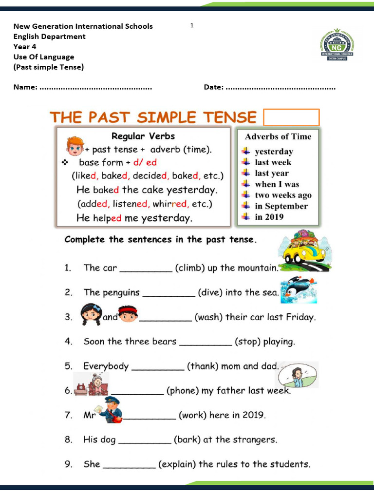 Past simple Worksheet | PDF