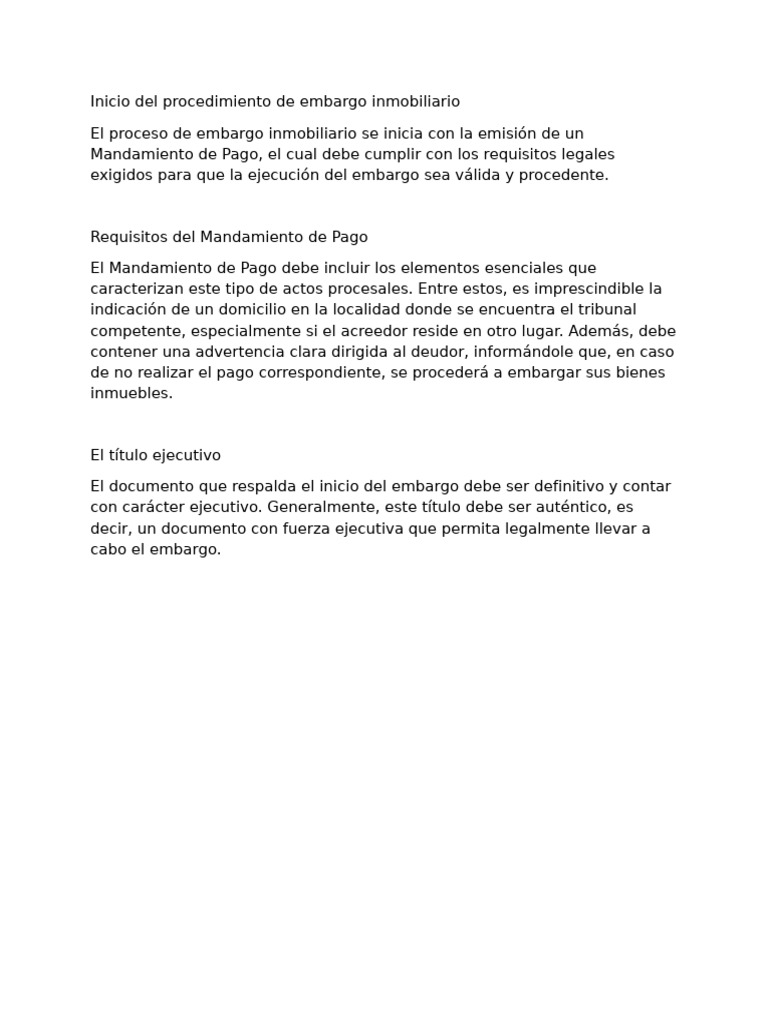 Guía del Embargo Inmobiliario | PDF