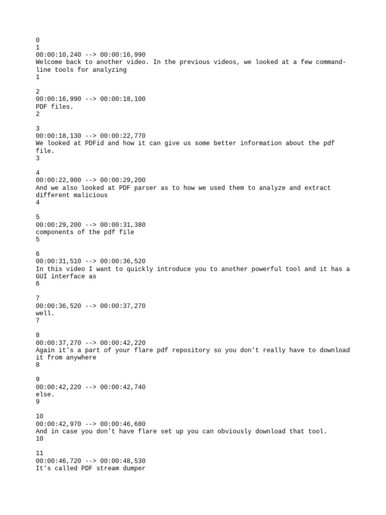 Pdf Stream Dumper Overview And Features Pdf Parsing Computer Science