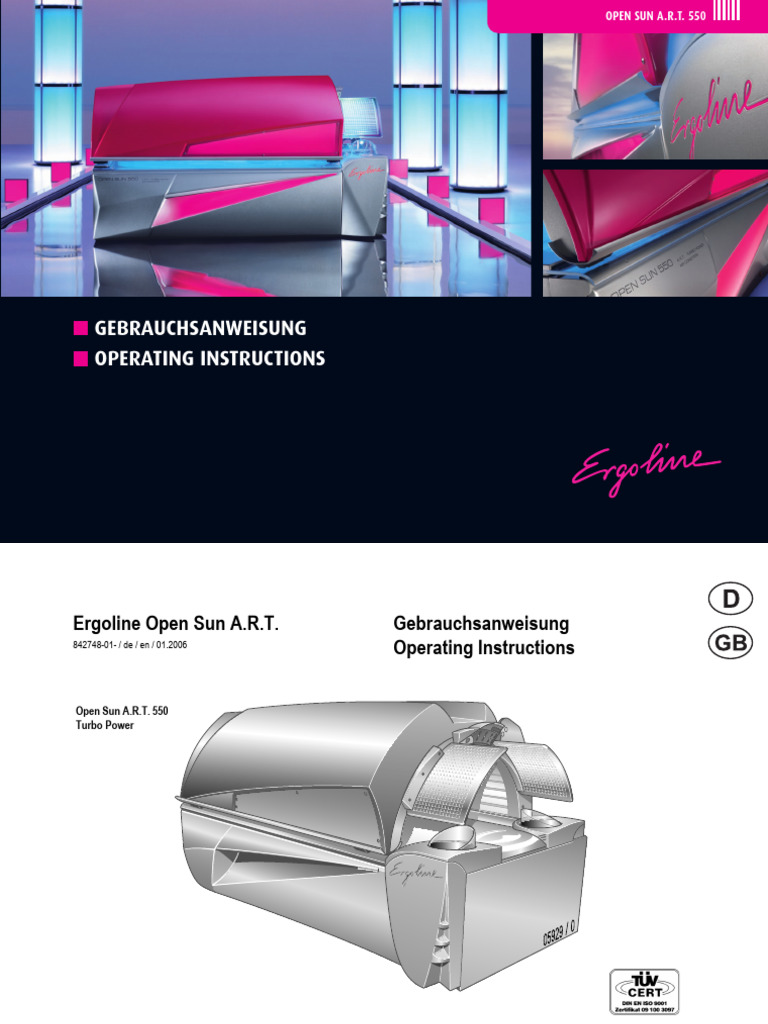 Ergoline OpenSun 550 Operating Instructions | PDF