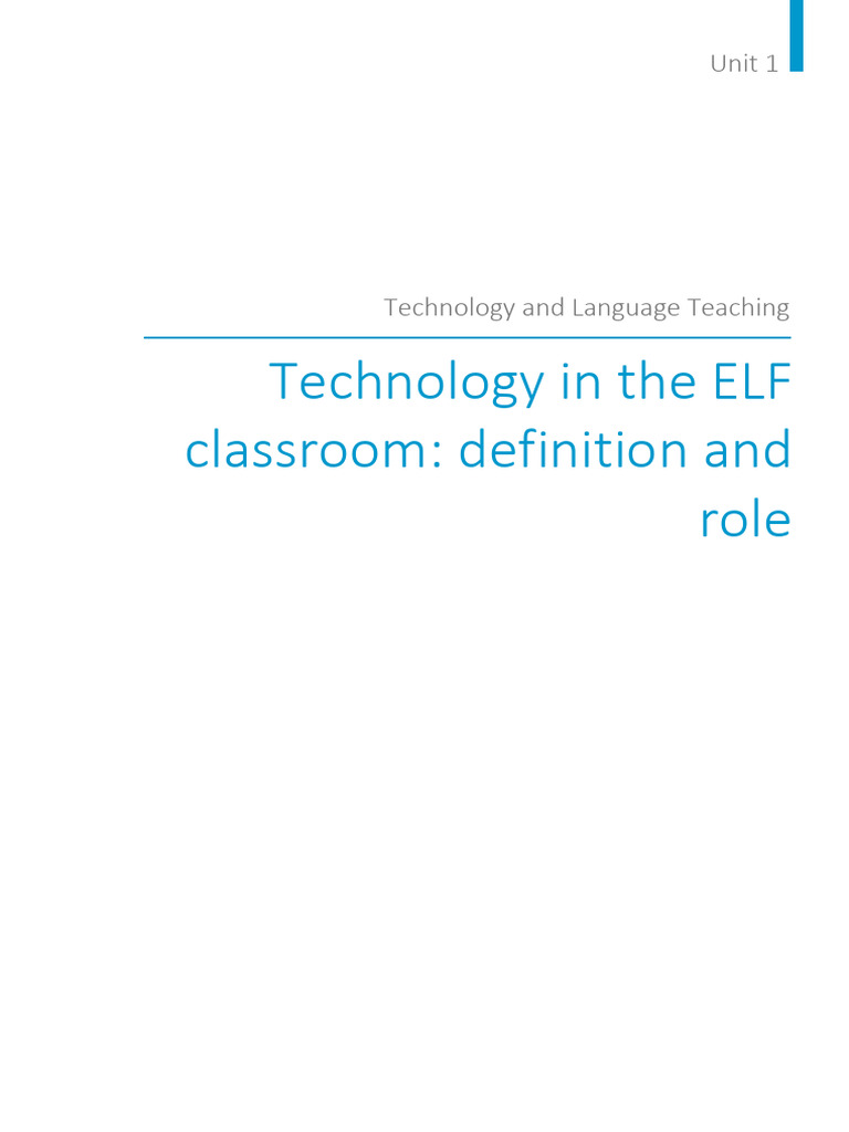 Technology's Role in ESL Classrooms | PDF | Educational Technology ...