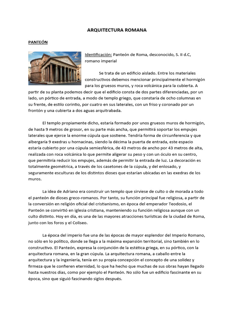 Obras Arquitectura Romana | PDF | imperio Romano | templo