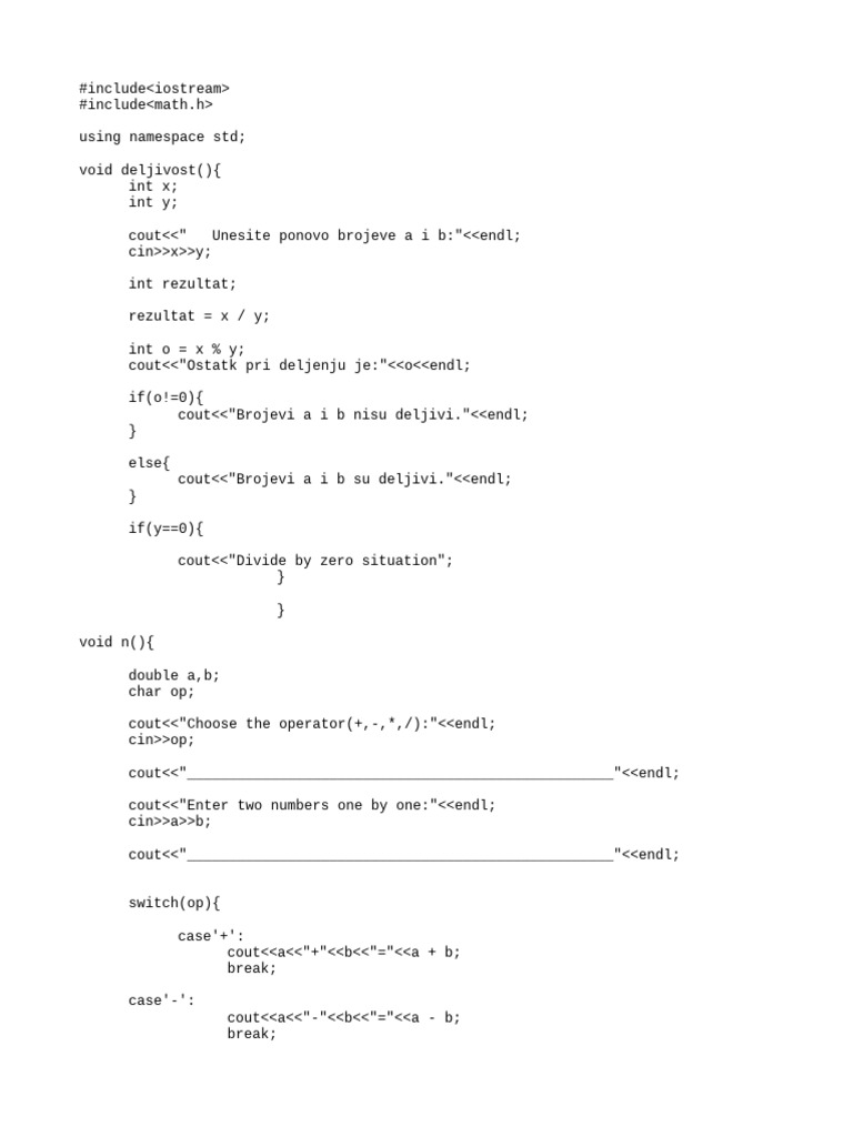 Calculator | PDF | Computer Programming | C++