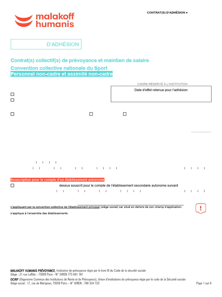 Contrat Prévoyance Malakoff Humanis | PDF | Assurance | Salaires