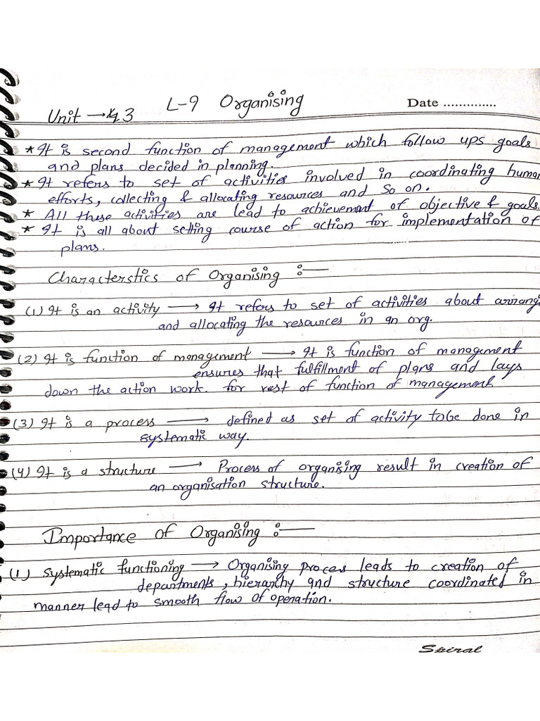Organising Part 1 | PDF