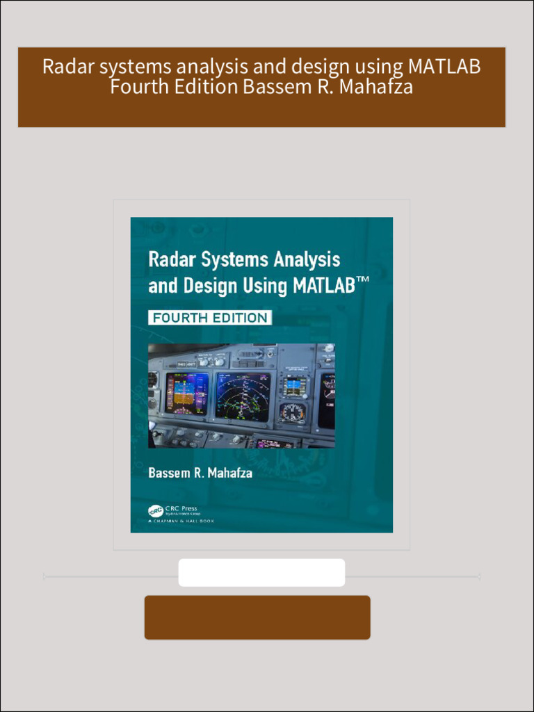 Radar systems analysis and design using MATLAB Fourth Edition Bassem R ...