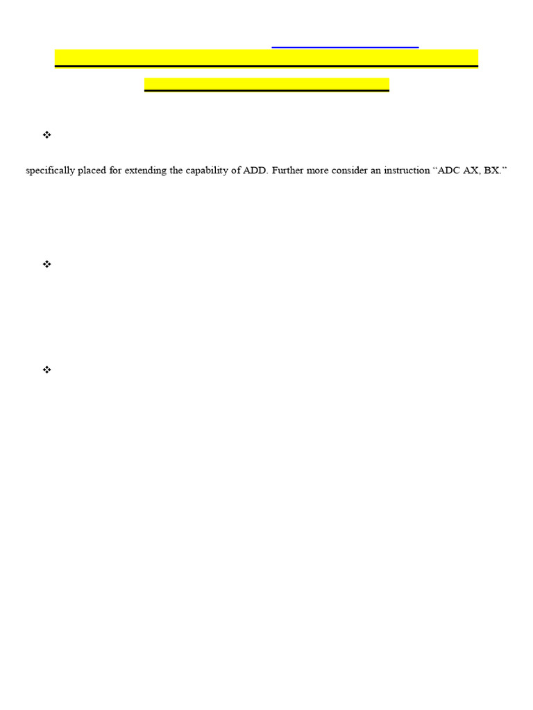 Assembly Language Midterm Solutions | PDF | Pointer (Computer ...