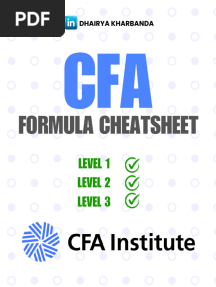 CFA Formula Cheatsheet