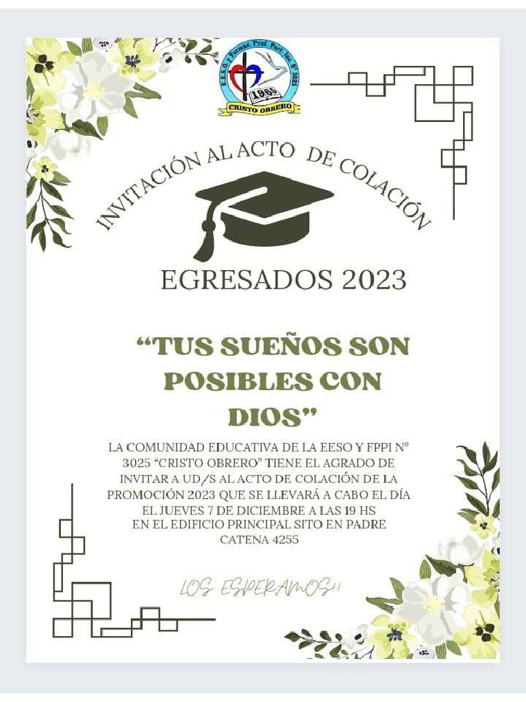 Invitacion Colación | PDF