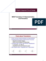 MOS Transistor I-V Characteristics and Parasitics: ECEN454 Digital Integrated Circuit Design